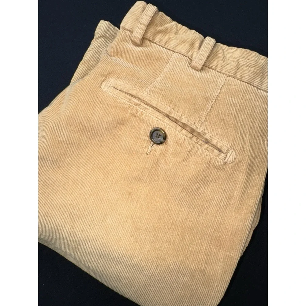 Peter‎ Millar Pants Mens 33x31 Brown Corduroy 5-Pocket Stretch Flat Front Casual